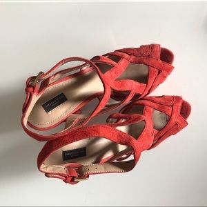 Zara Collection Blood Orange Platform Heels